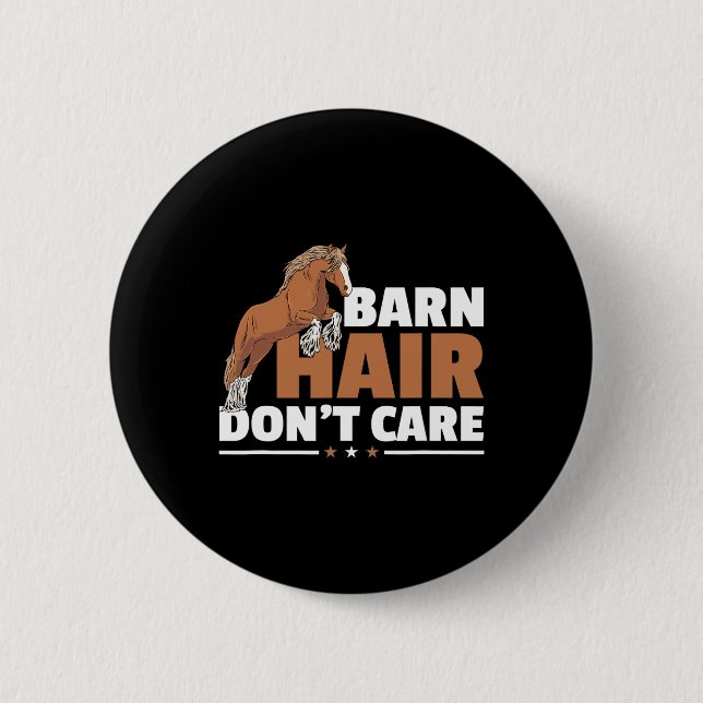 Badge Rond 5 Cm Projet De Mème De Cheval Pour Un Pilote De Clydesd (Devant)
