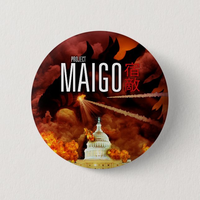 Badge Rond 5 Cm Projet Maigo - le bouton ! (Devant)