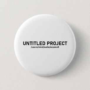 Badge Rond 5 Cm Projet sans titre - Session audio Glitch Tee V1