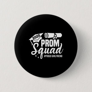 Badge Rond 5 Cm Prom Squad 2025 Fière amie Graduate Prom Cl