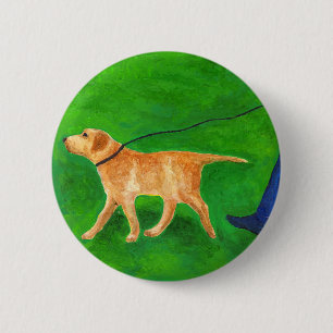 Badge Rond 5 Cm Promener le chien