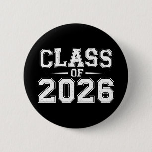 Badge Rond 5 Cm Promotion 2026 Diplômé Diplômée Rétro Vintage