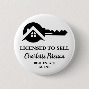 Badge Rond 5 Cm Promotion de l'agent immobilier personnalisé