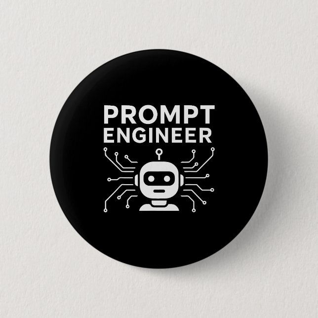 Badge Rond 5 Cm Prompt Engineer Apparel Funny Ai Tech Humor Gift  (Devant)