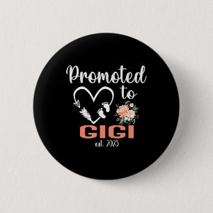 Badge Rond 5 Cm Promu À Gigi Est 2025 Fête Des Mères Nouveau Gigi