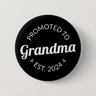 Badge Rond 5 Cm Promu À Grand-Mère Est. 2024 I