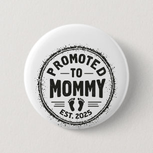 Badge Rond 5 Cm Promu à Mommy Est. faire-part de grossesse 2025