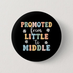 Badge Rond 5 Cm Promu Au Frère Moyen Soeur Toddler Baby Ann