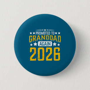 Badge Rond 5 Cm Promu grand-père 2026 fier grand-père 26 annonce