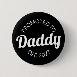 Badge Rond 5 Cm Promu Papa 2027 Nouveau Papa Baby Shower Je