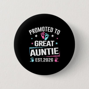 Badge Rond 5 Cm Promue Grande Tante Est 2026 Annonce de Grossesse