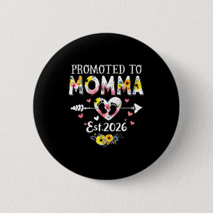 Badge Rond 5 Cm Promue Mamma 2026 Première fois nouvelle grand-mèr