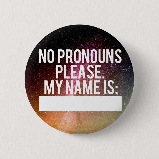 Badge Rond 5 Cm "Pronom ne satisfait pas" le bouton (les (Devant)