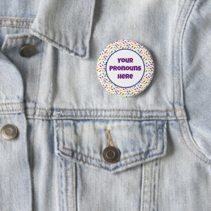 Badge Rond 5 Cm PRONONOUNS Arc en ciel arêche arc en arc en ciel d