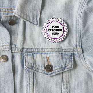Badge Rond 5 Cm PRONONOUNS Arc-en-ciel arrose le drapeau de la Fie