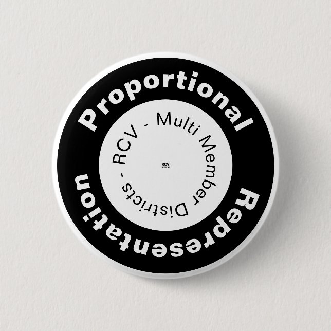 Badge Rond 5 Cm Proportional Representation circular button (Devant)