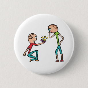 Badge Rond 5 Cm Proposition de mariage fiançailles
