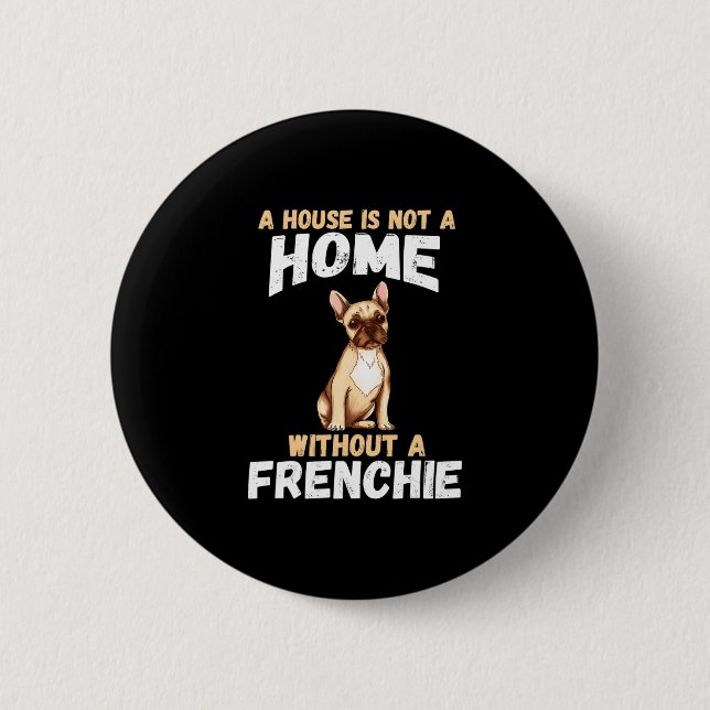 Badge Rond 5 Cm Propriétaire de Bulldog (Devant)