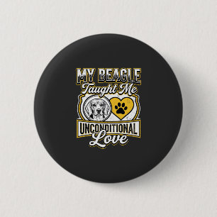 Badge Rond 5 Cm Propriétaire de chien d'amour inconditionnel Beagl