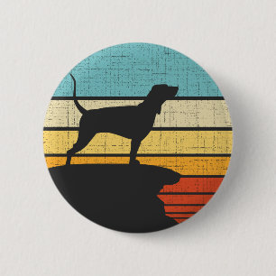 Badge Rond 5 Cm Propriétaire de Plott Hound Retro Vintage 60s les