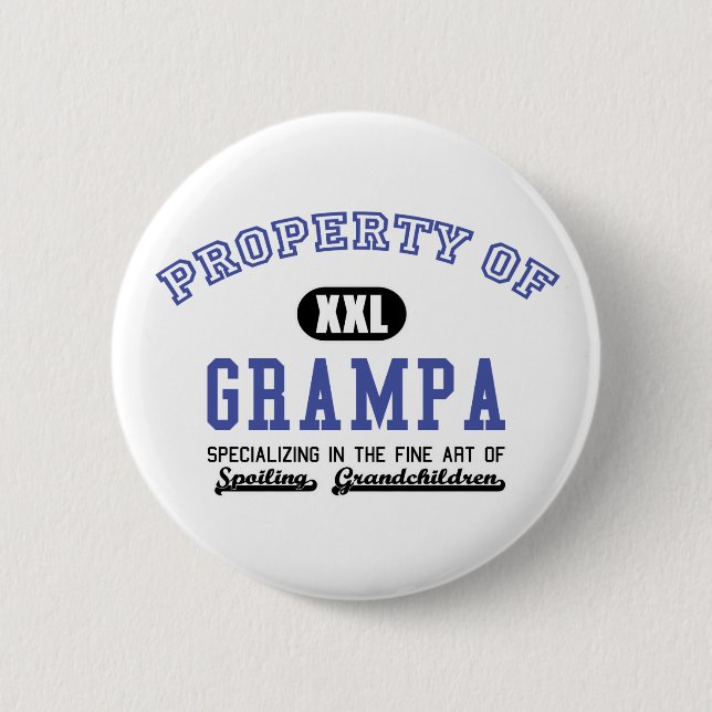 Badge Rond 5 Cm Propriété de Grampa (Devant)