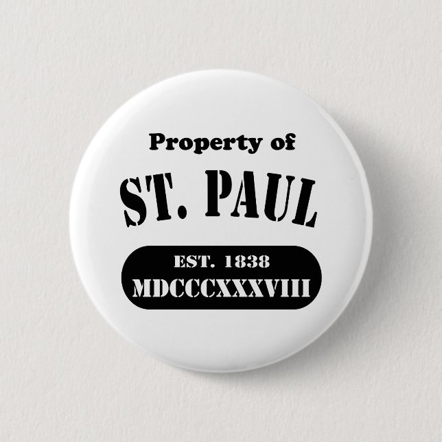 Badge Rond 5 Cm Propriété de Saint Paul (Devant)