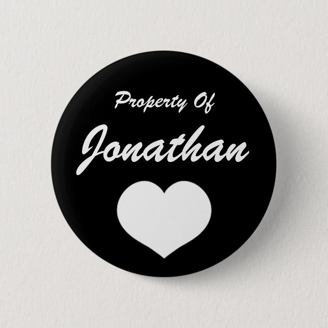 Badge Rond 5 Cm Propriété de (votre nom) (Devant)