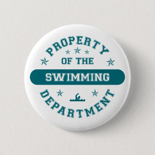 Badge Rond 5 Cm Propriété du département de natation