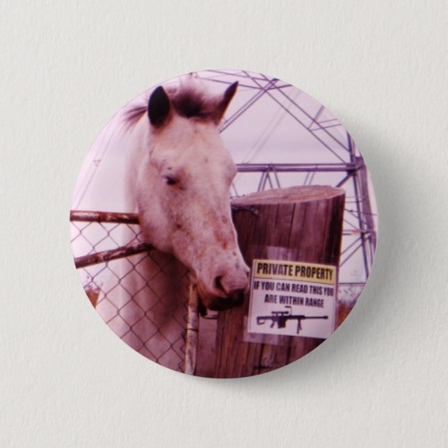 Badge Rond 5 Cm Propriété privée lavender Horse (Devant)