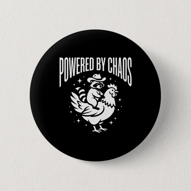 Badge Rond 5 Cm Propulsé par le chaos - Art vectoriel de star mign (Devant)