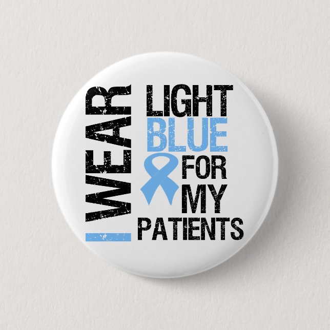 Badge Rond 5 Cm Prostate Cancer Light Blue Ribbon patients (Devant)