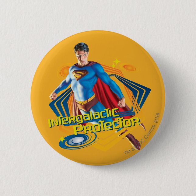 Badge Rond 5 Cm Protecteur intergalactique Superman (Devant)