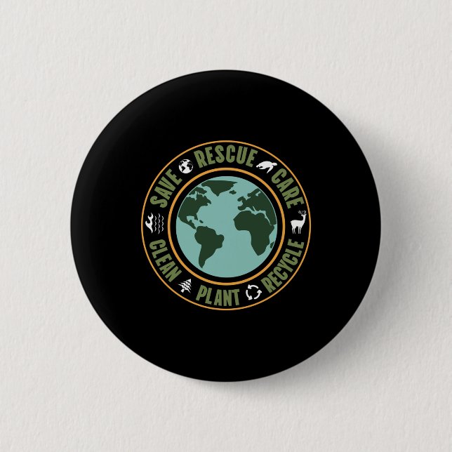 Badge Rond 5 Cm Protection de l'environnement, conservation de la  (Devant)