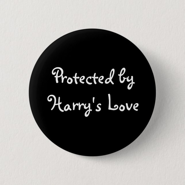 Badge Rond 5 Cm Protégé par Harry's Love-button (Devant)