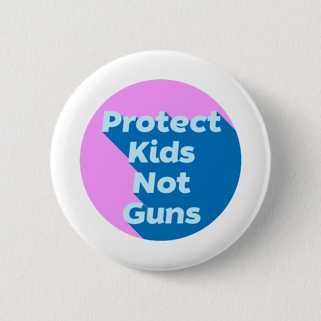 Badge Rond 5 Cm Protéger les enfants et non les armes à feu (Devant)