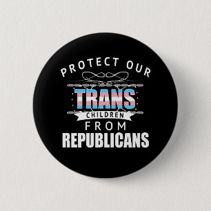 Badge Rond 5 Cm Protéger les enfants trans