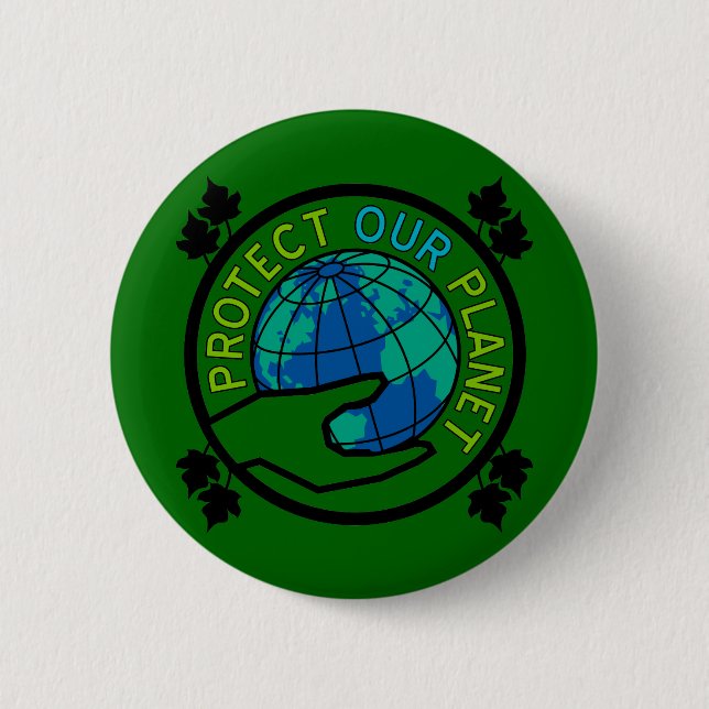 Badge Rond 5 Cm Protégez notre planète (Devant)
