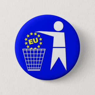 Badge Rond 5 Cm Protestation de l'UE