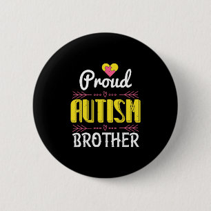 Badge Rond 5 Cm Proud Autism Brother-01