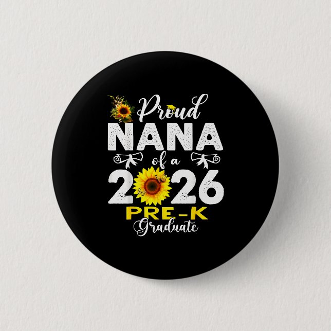 Badge Rond 5 Cm Proud nana of 2026 pre-k graduate mothers day (Devant)