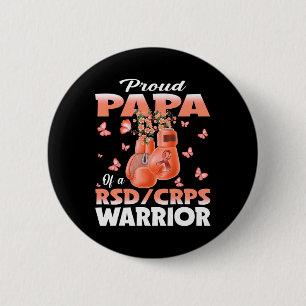 Badge Rond 5 Cm Proud Papa D'Une Boxe De Sensibilisation Des Guerr