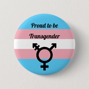 Badge Rond 5 Cm Proud to be transgenre   Pride