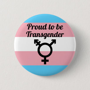 Badge Rond 5 Cm Proud to be transgenre   Pride