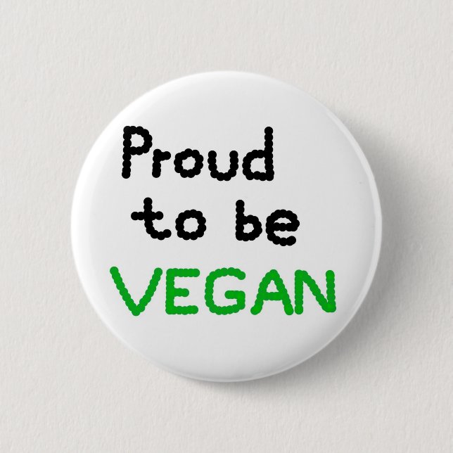 Badge Rond 5 Cm Proud to be Vegan (Devant)