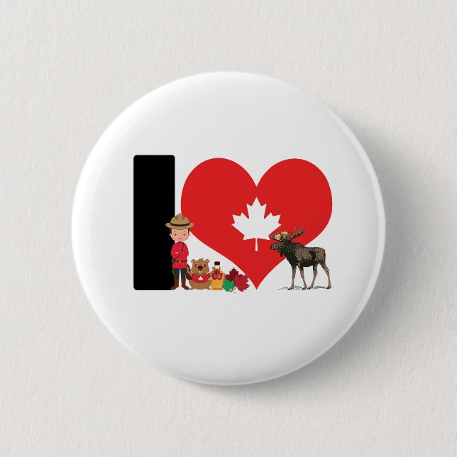 Badge Rond 5 Cm Proudly Canadian  - For real Canadians! (Devant)