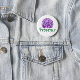 Badge Rond 5 Cm Provence Rétro Lavande Côte d'Azur France