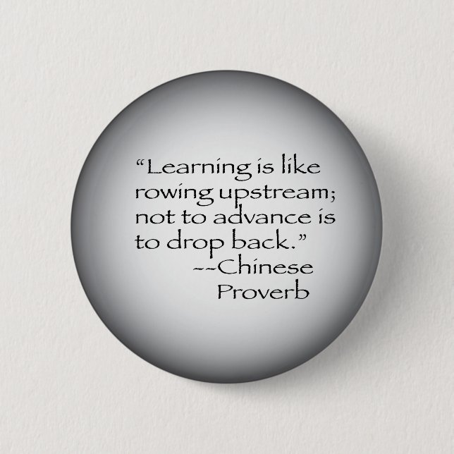 Badge Rond 5 Cm Proverbe chinois (Devant)