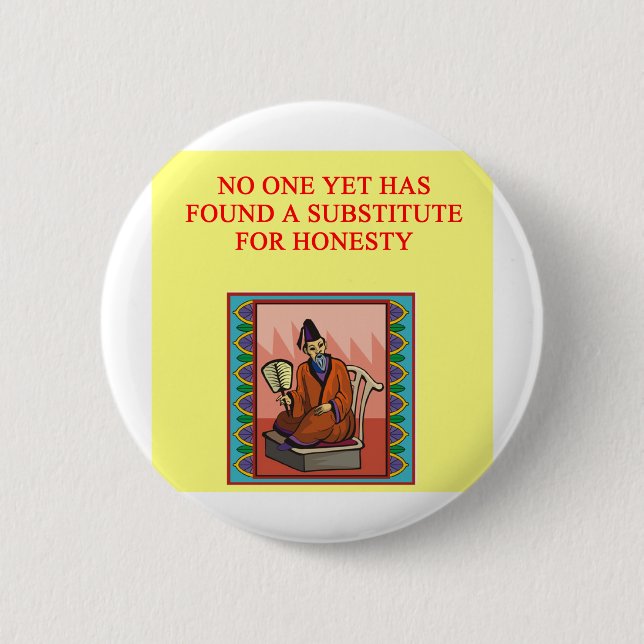 Badge Rond 5 Cm proverbe chinois sage (Devant)