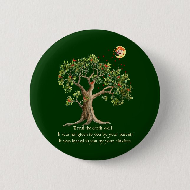 Badge Rond 5 Cm Proverbe kenyan de nature (Devant)