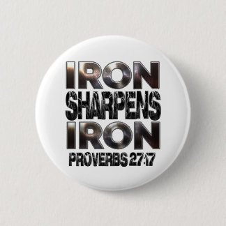 Badge Rond 5 Cm Proverbes 27-17 Iron sharpens Fer
